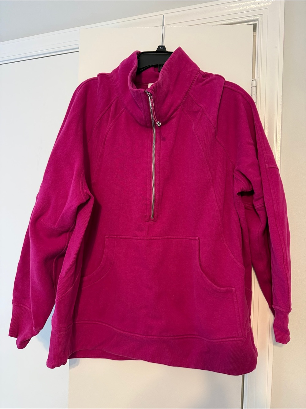 Lululemon Scuba Oversized Funnel Neck Half Zip Long Magenta Smoke XL/XXL - Picture 3 of 7
